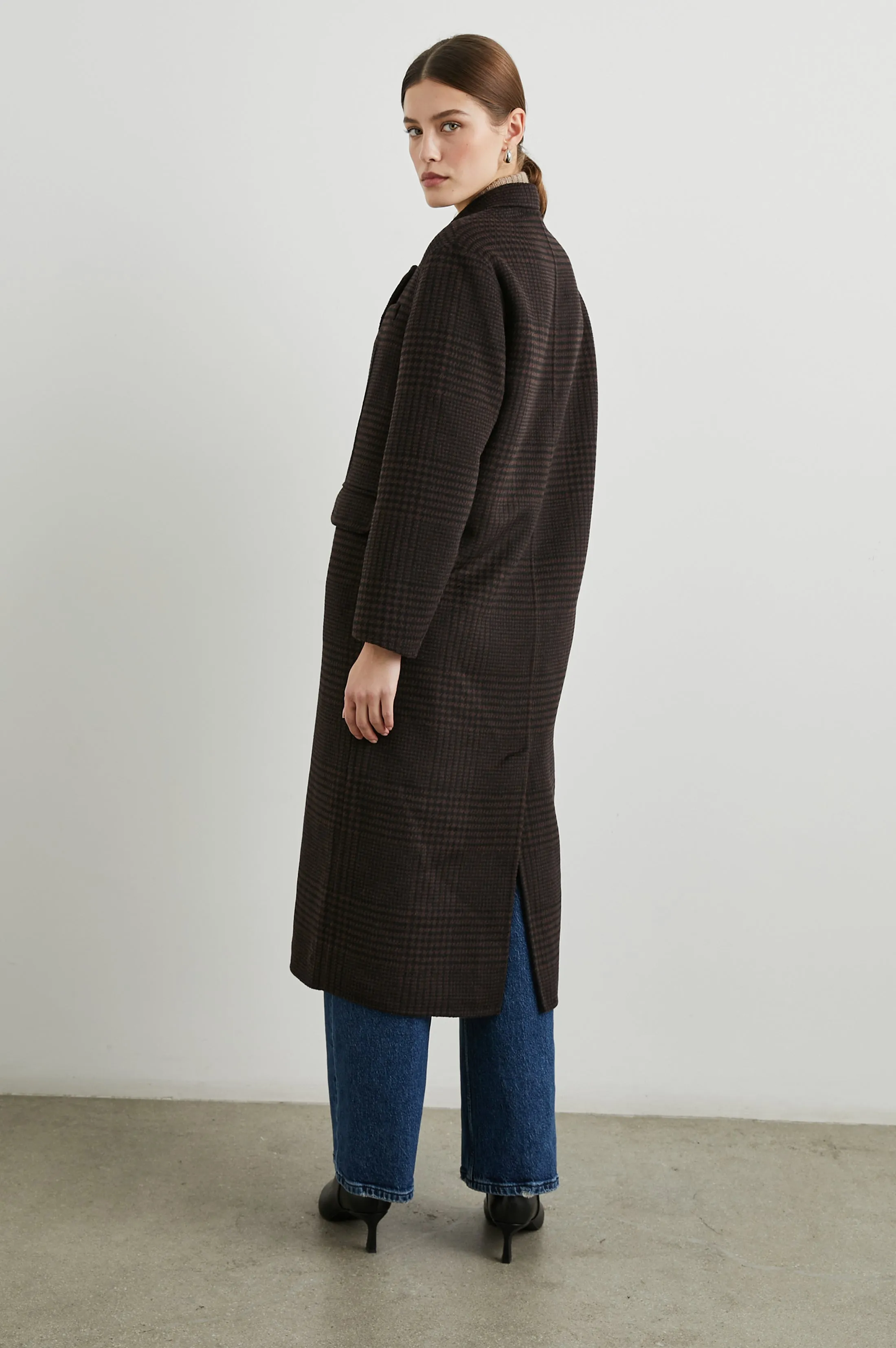 GALLERY COAT - ESPRESSO HOUNDSTOOTH