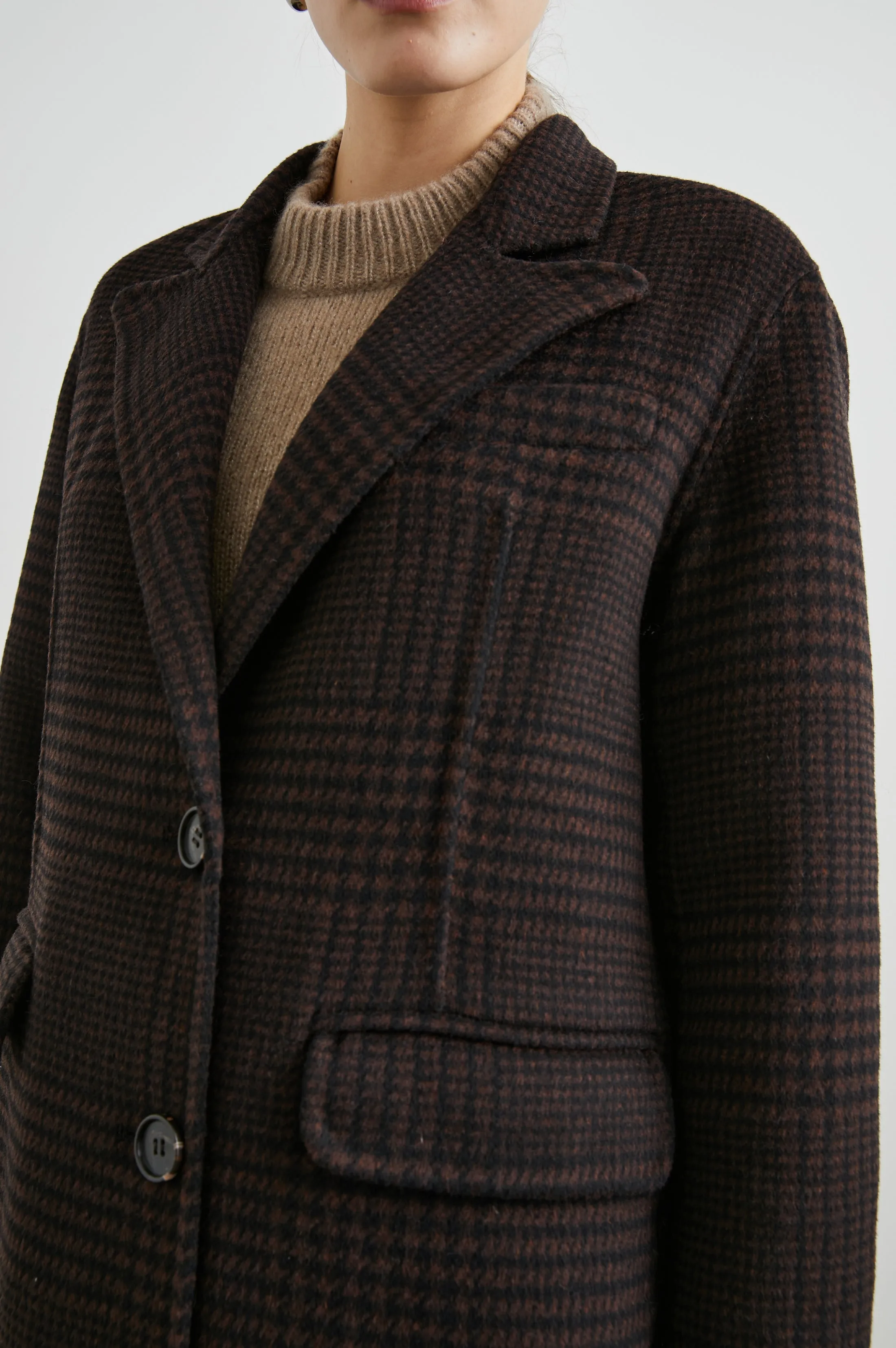 GALLERY COAT - ESPRESSO HOUNDSTOOTH