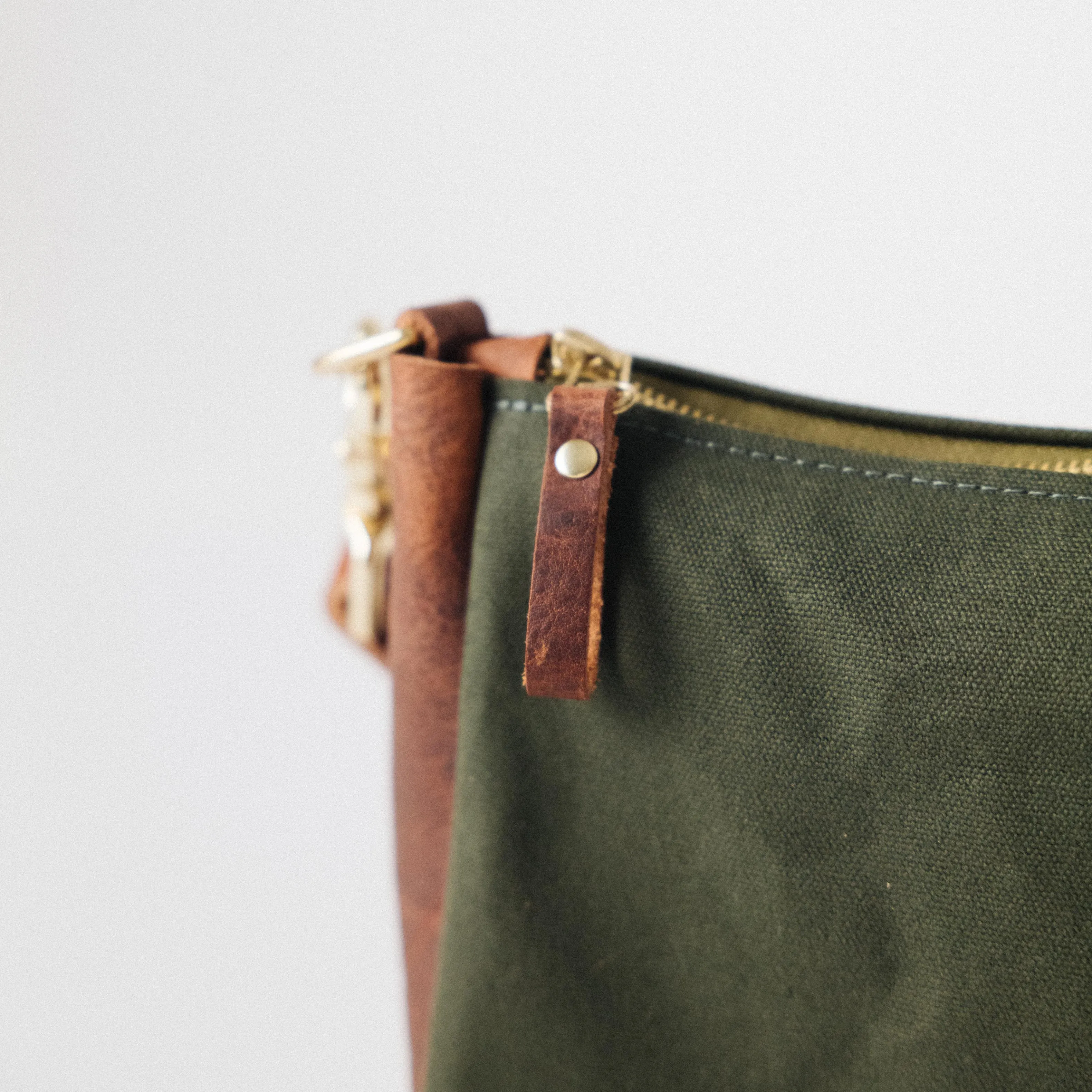 Green Canvas Crossbody Bag