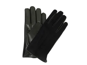 Grey Nappa Leather Gloves with Wool