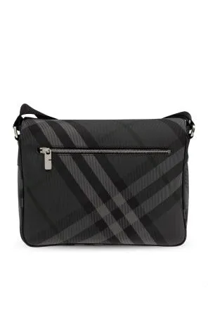 GRID MESSENGER BAG WITH CHECK MOTIF