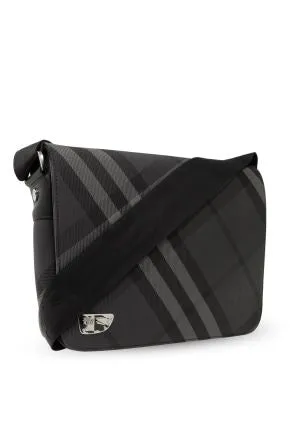 GRID MESSENGER BAG WITH CHECK MOTIF