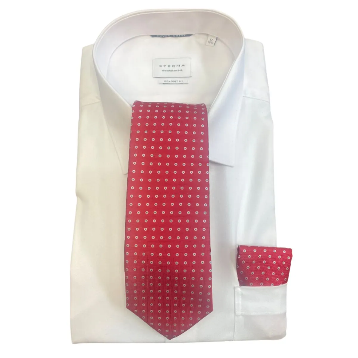 Hunter & Oak X-Long Red Spotted Tie Red