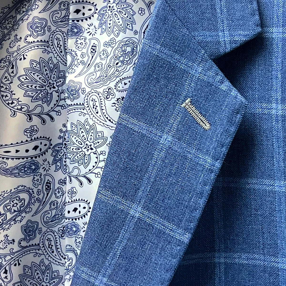 Iceberg Blue Windowpane Sportcoat