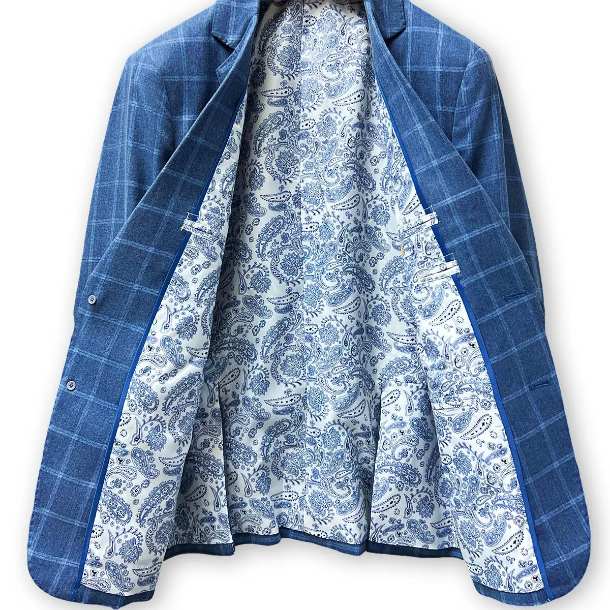 Iceberg Blue Windowpane Sportcoat