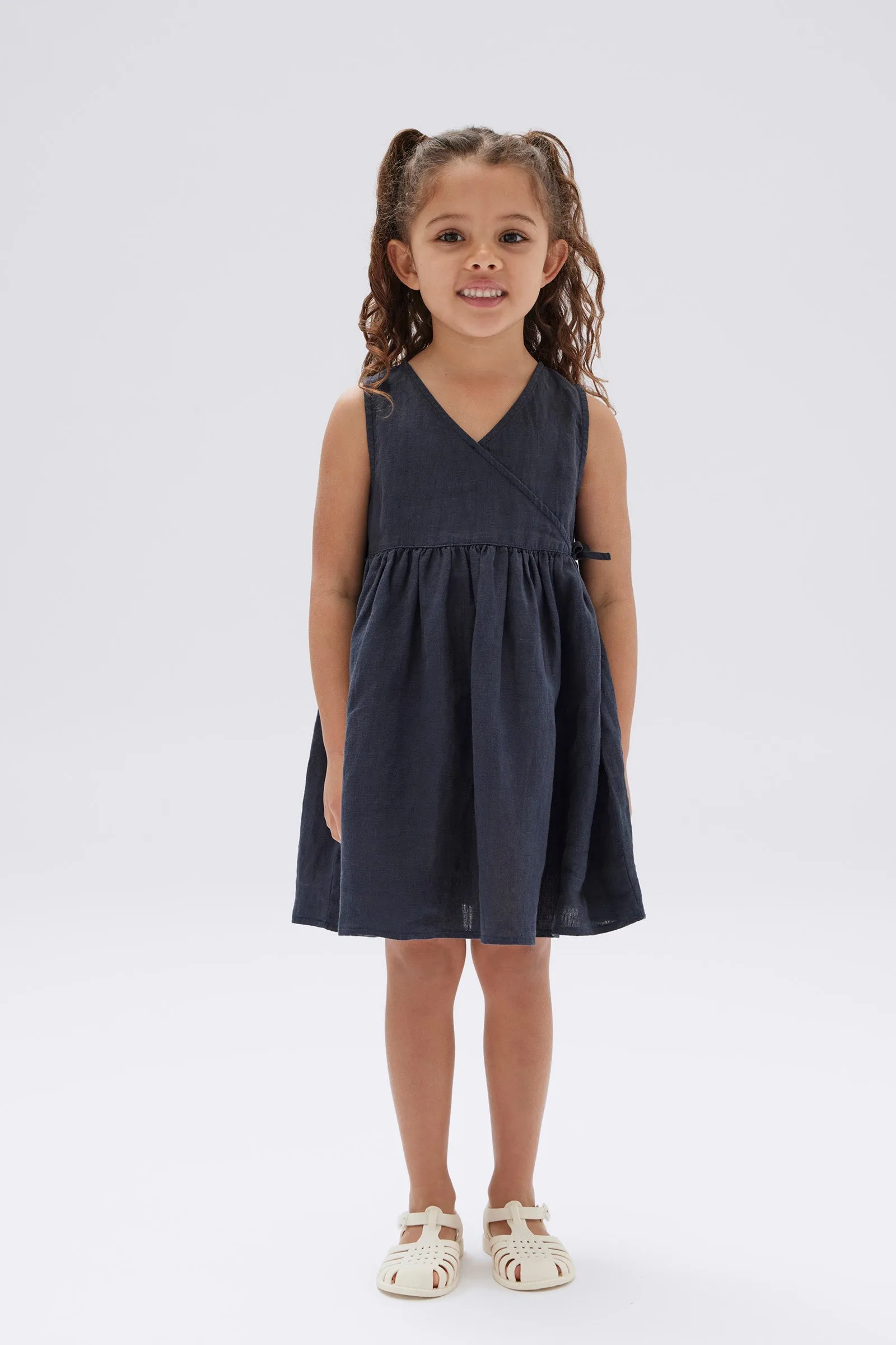 Kids Linen Tie Dress