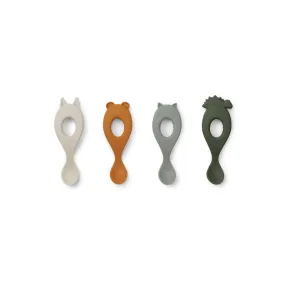 Liewood Silicone Spoon 4 Pack - Hunter Green Mix