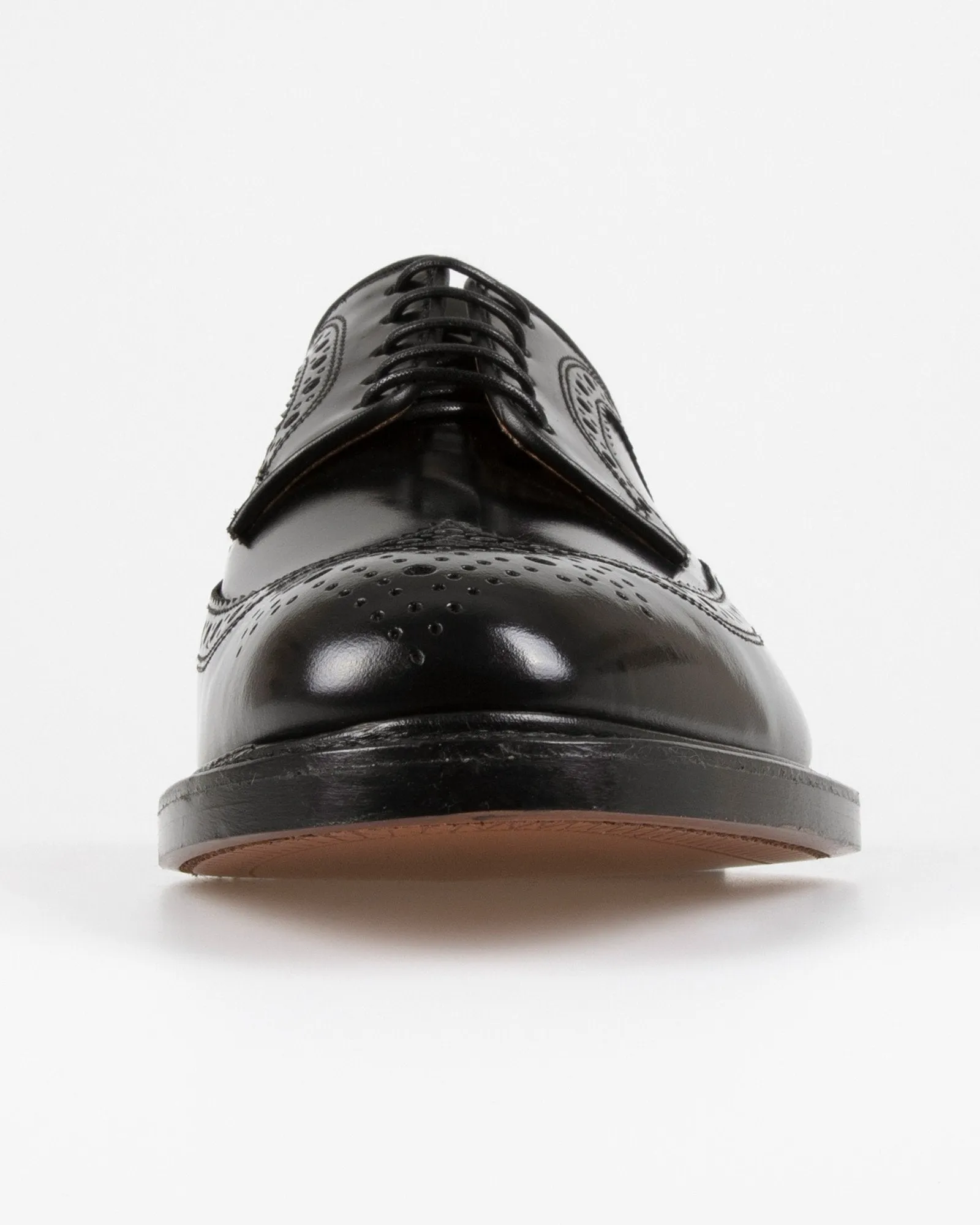 Loake Professional Royal Polished Long Wing Brogue - Black