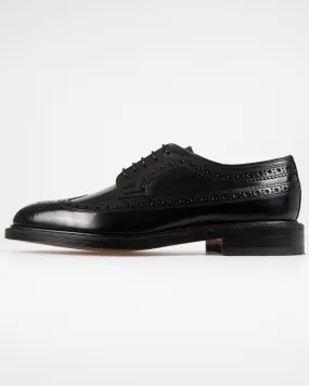 Loake Professional Royal Polished Long Wing Brogue - Black