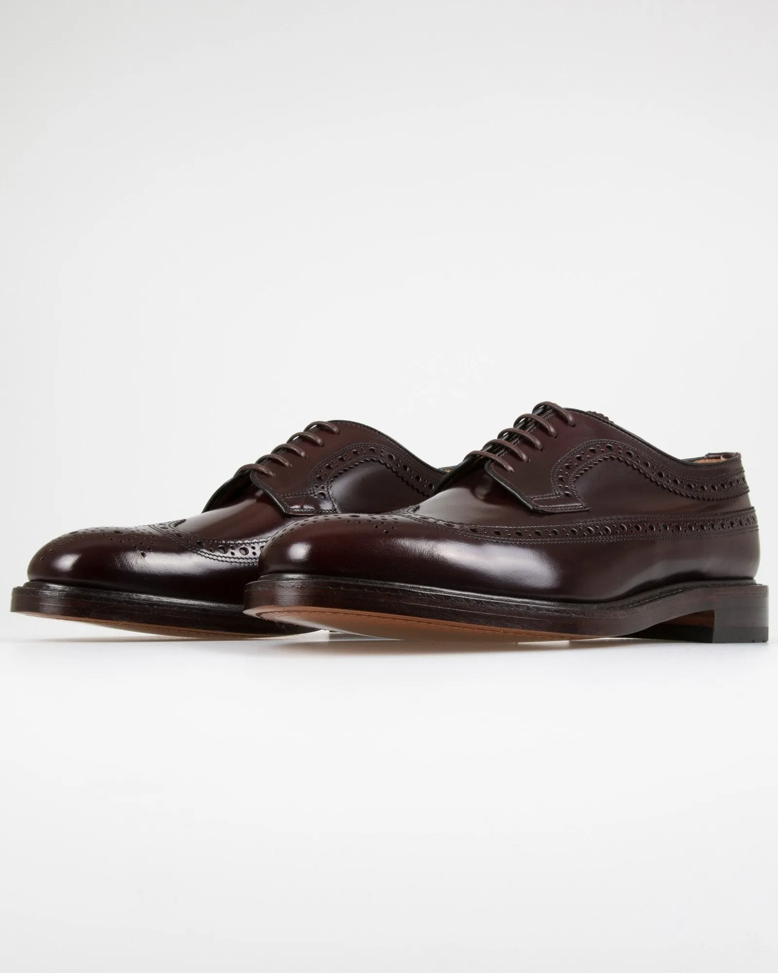 Loake Professional Royal Polished Long Wing Brogue - Oxblood