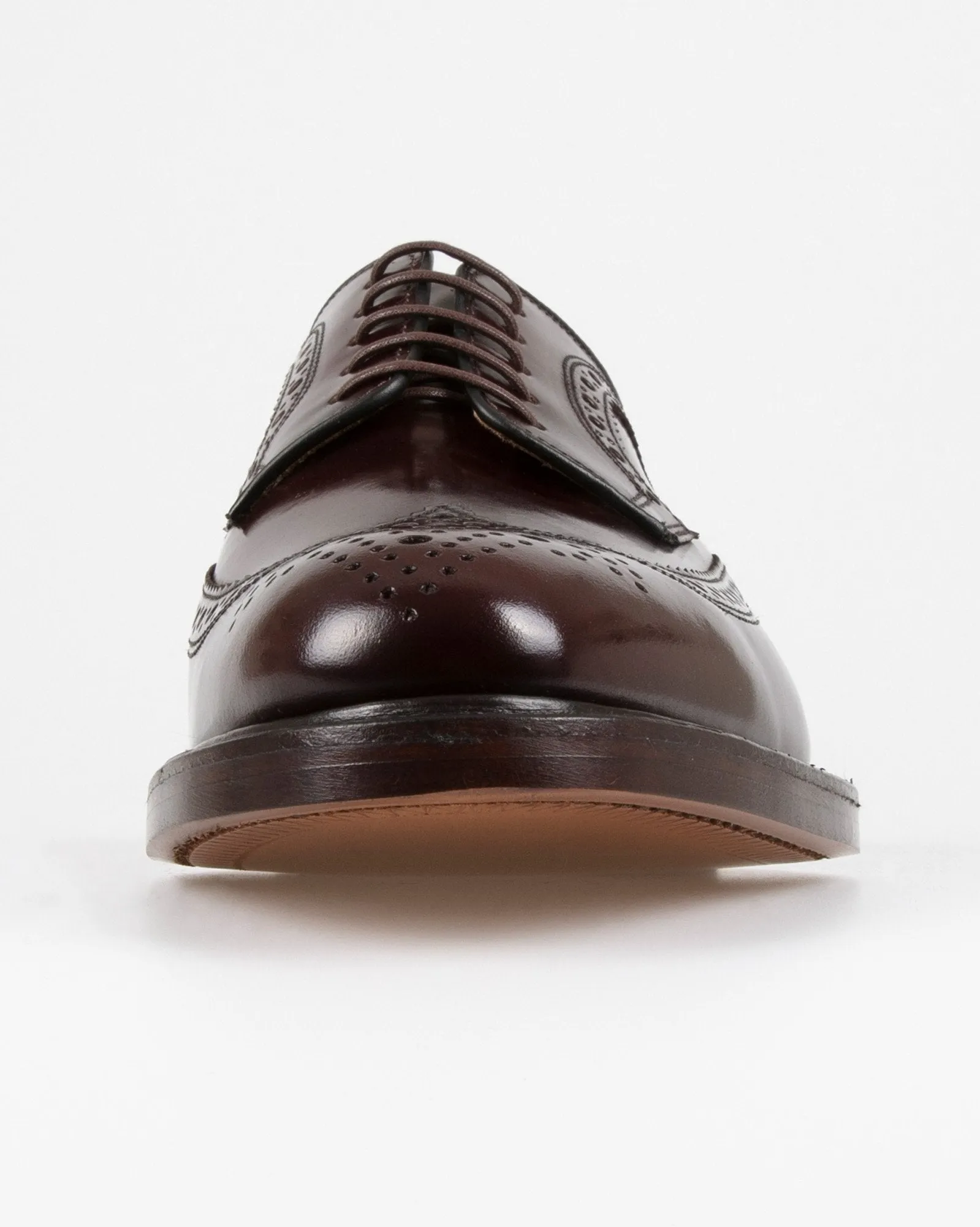 Loake Professional Royal Polished Long Wing Brogue - Oxblood