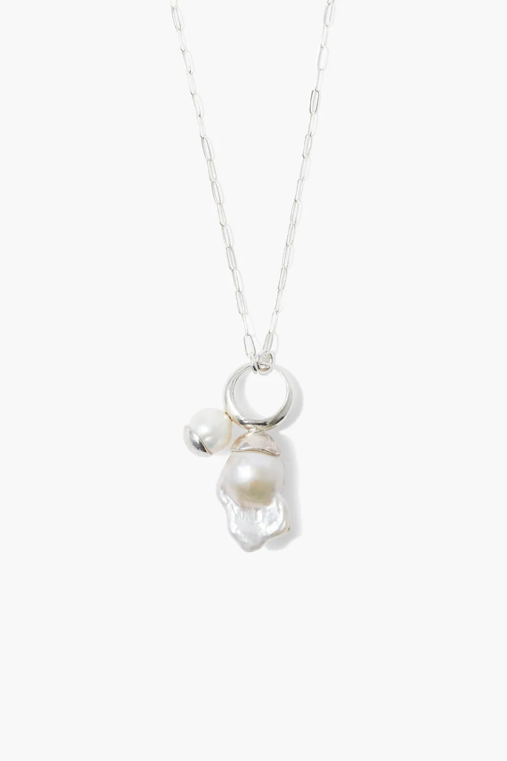 Luana Pearl Necklace Silver