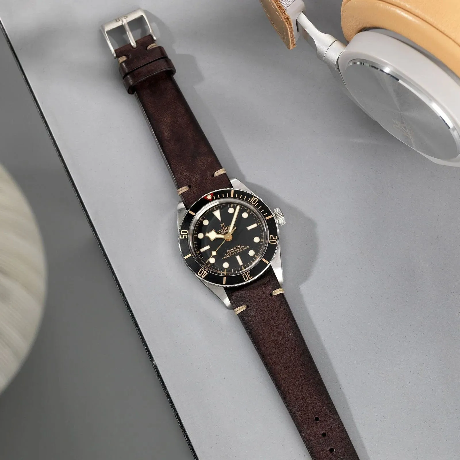 Lumberjack Brown Leather Watch Strap