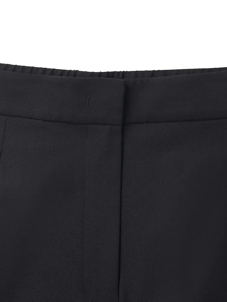 Machine Washable Wool-Silk Blend A-Line Women Culottes