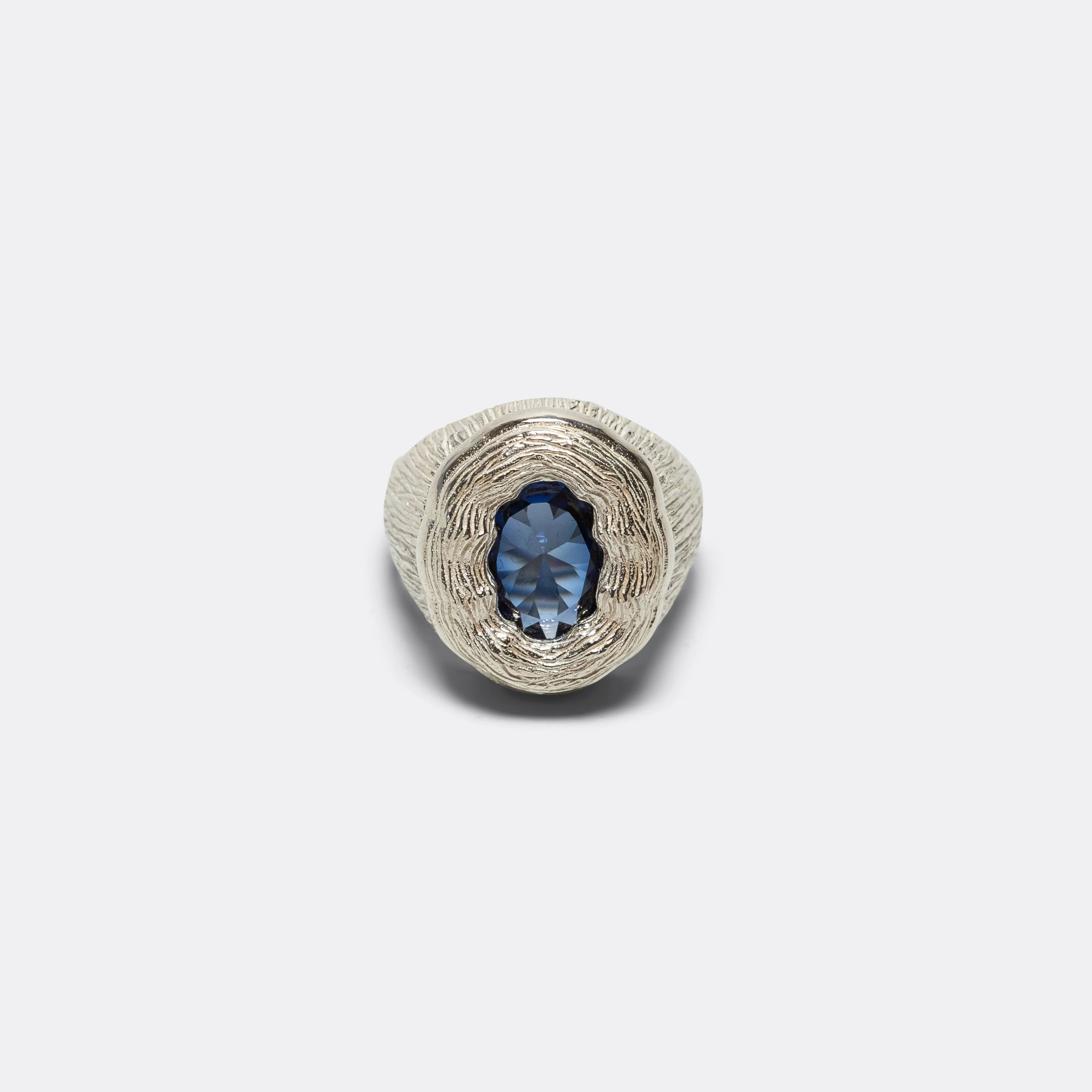 Mirror Ring - 925 Silver/Blue Sapphire