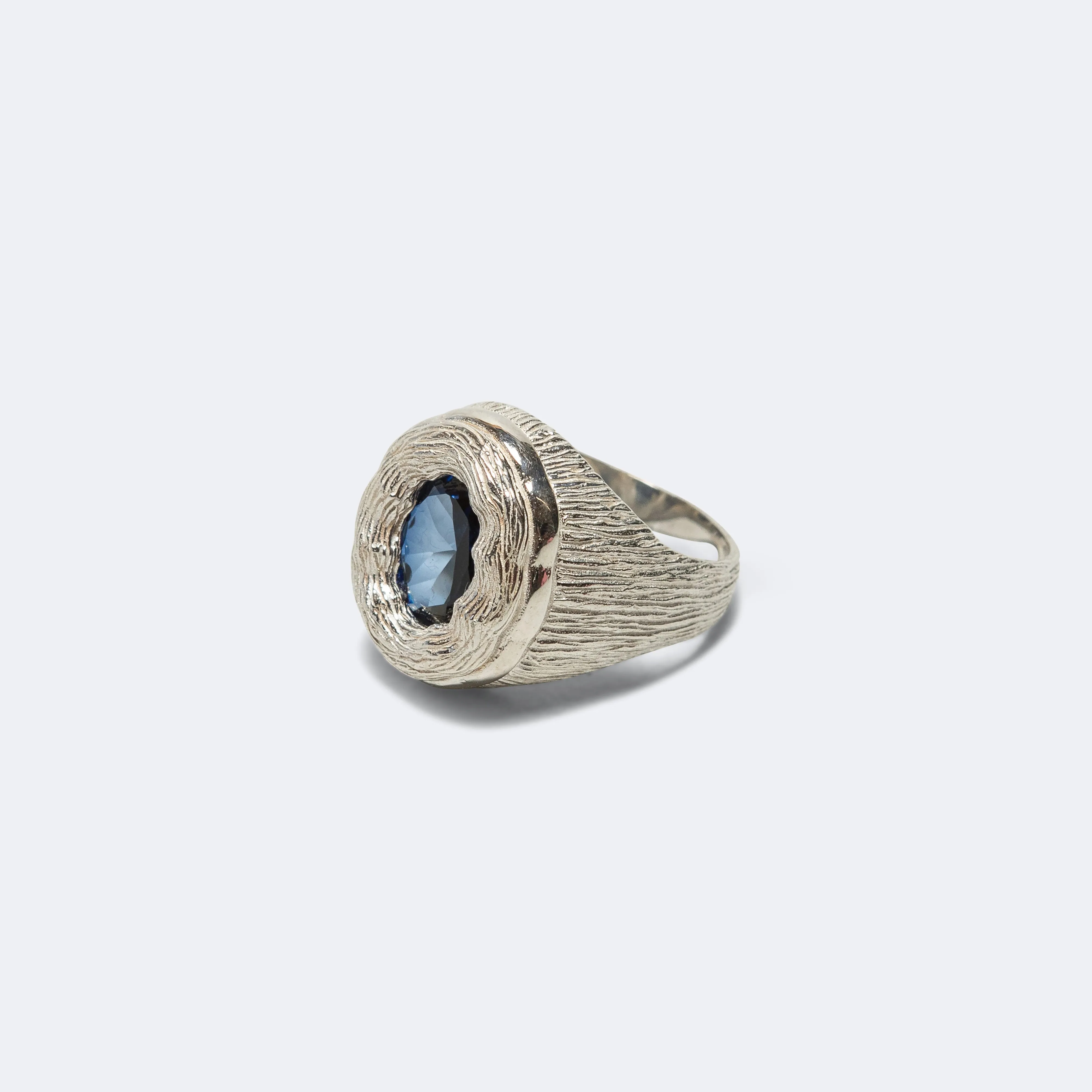 Mirror Ring - 925 Silver/Blue Sapphire