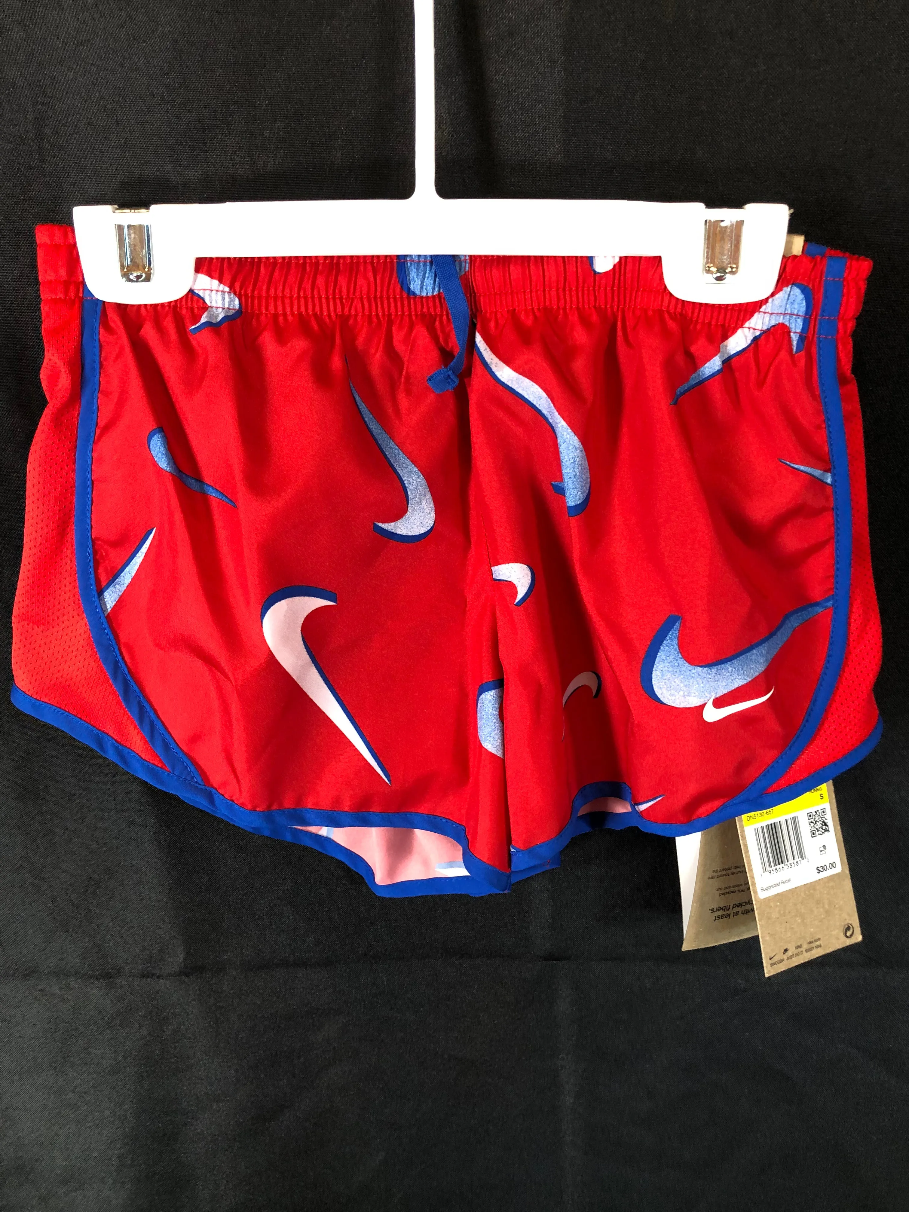 NIKE NEW!! Red, White & Blue Running Shorts Girls size Small