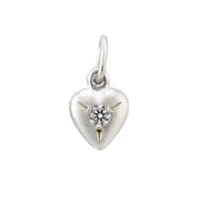 Puff Heart Charm - White