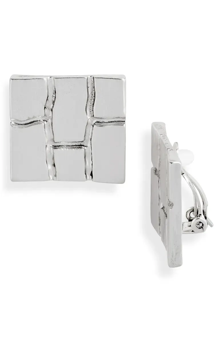 Retro square clip-on Earrings