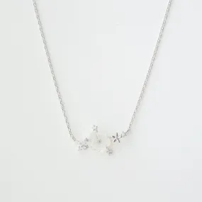 Silver Sakura Blossom Necklace