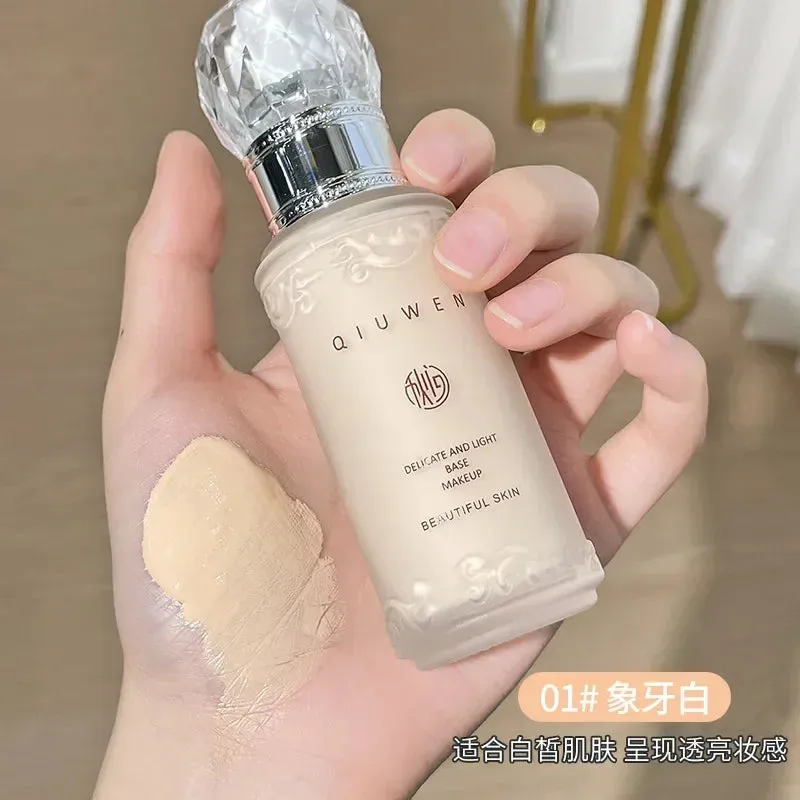 Soft Mist Liquid Face Foundation Smooth Shadow Brighten Concealer Purple Green Primer Women Natural Makeup Student Cosmetics