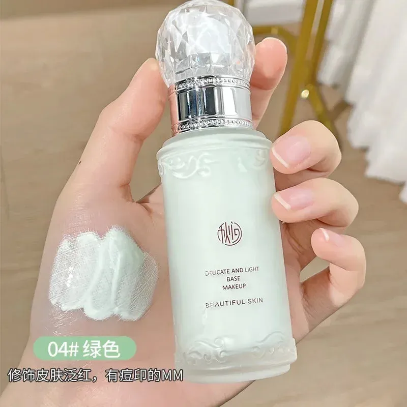 Soft Mist Liquid Face Foundation Smooth Shadow Brighten Concealer Purple Green Primer Women Natural Makeup Student Cosmetics