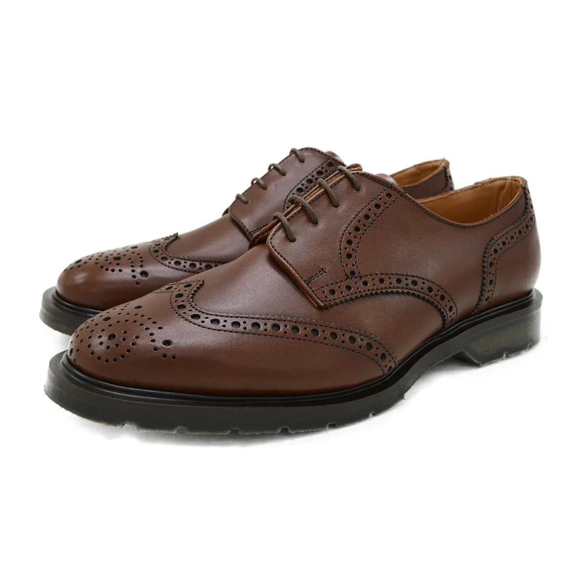 SOLOVAIR Premium Gibson Brogue Shoe -Chestnut