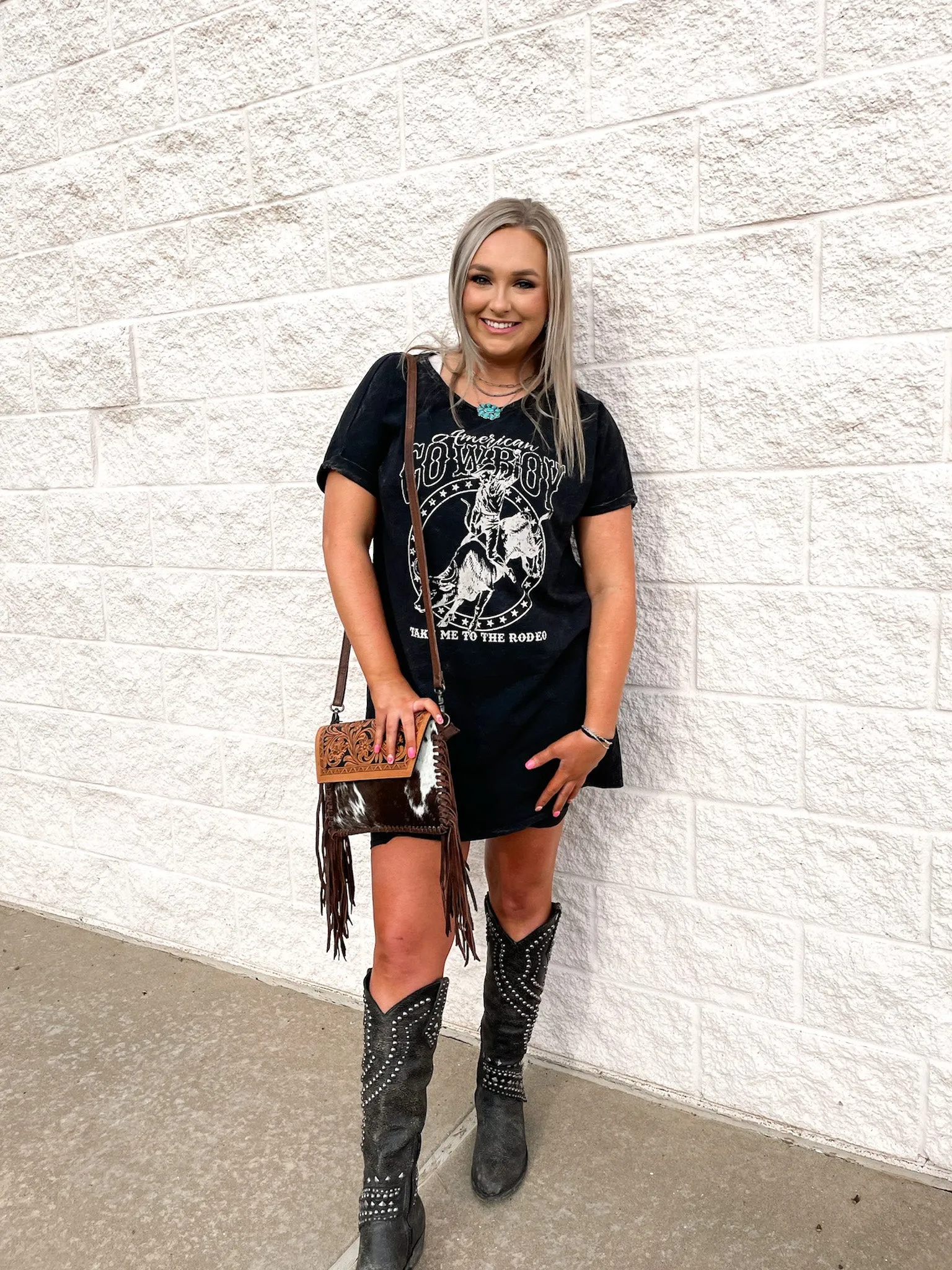 Take Me To The Rodeo Tee Dress