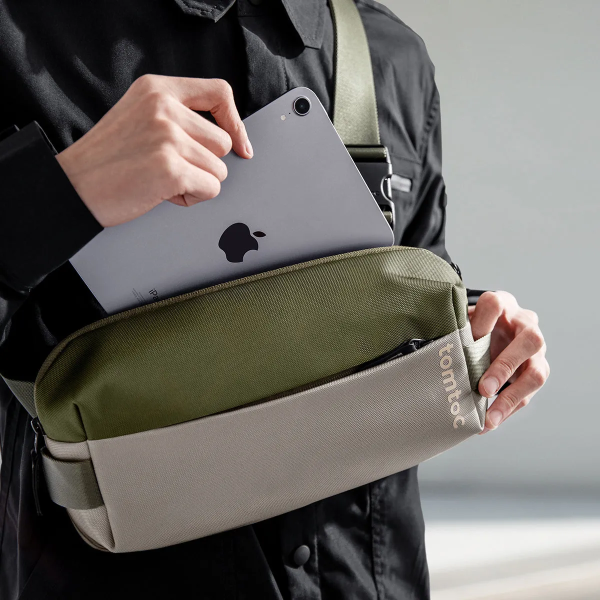 Tomtoc Explorer-H02 Urban Sling Bag with Minimalist EDC Design for iPad Mini 6