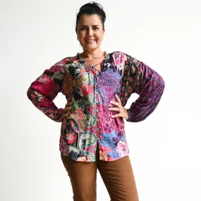 Vogue Button Through Blouse by Orientique Australia - Asiatique - 72467