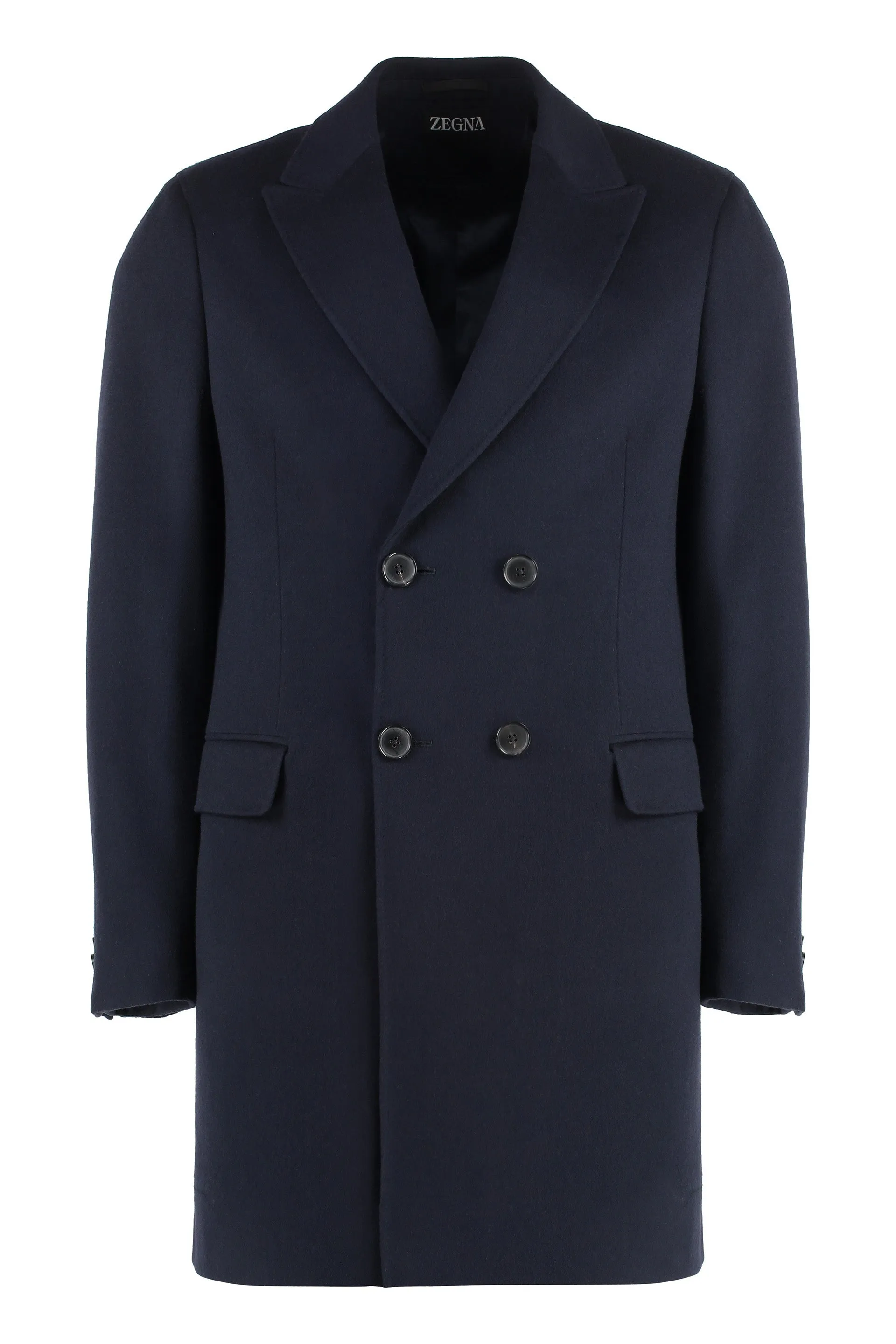 WOOL BLEND DOUBLE-BREASTED COAT